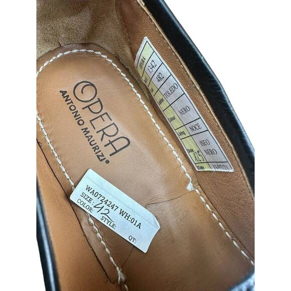 Antonio Maurizi Men's Size 9 OPERA Penny  Loafer Black Leather - Picture 3 of 8